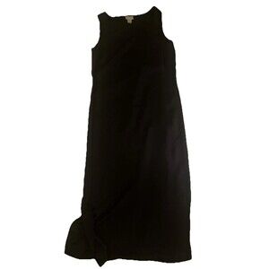 J Jill Silk Black Long Slip Dress Size Small